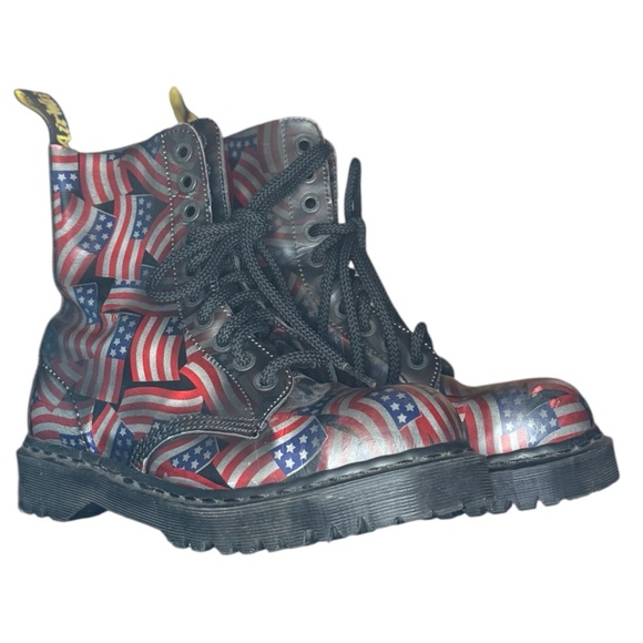 Vintage steel toe American flag Dr.Martens